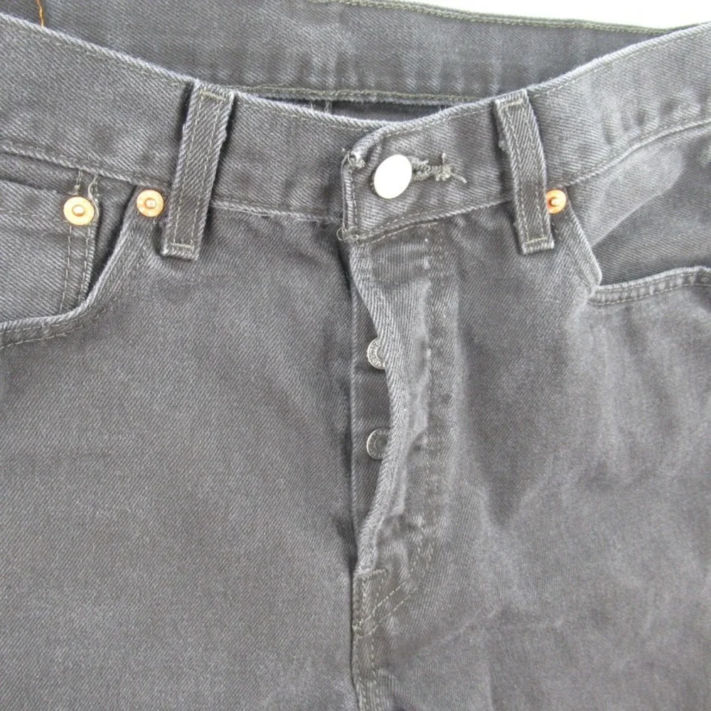 Levis 501 Mens Straight Leg Button Fly Jeans Black Denim W32 L30